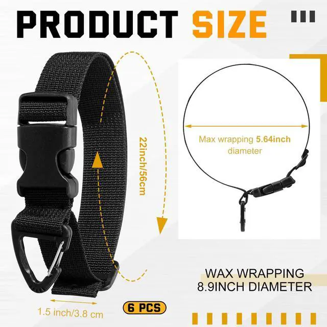 Alt view image 2 of 6 - 6 Pack 1.5 x 22 Inch Adjustable Extension Cord Holder Organizer with Triangle Clips Heavy Duty Storage Straps Extension Cord Hanger for Men Workshop and Garage Organization and Storage