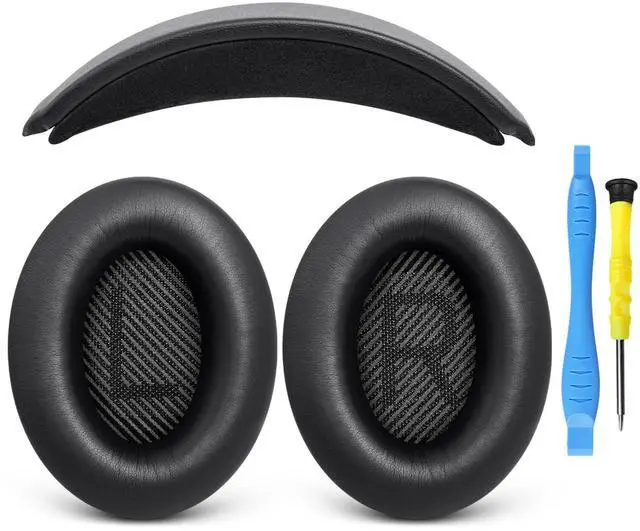 Main image of Ear Pads & Headband Replacement Kit for Bose QC35/QC35 ii - Black | Earpads Ear Cushions & Headband, DIY Repair Part with Tool, for QuietComfort35 & Quiet Comfort35 ii, Easy Installation