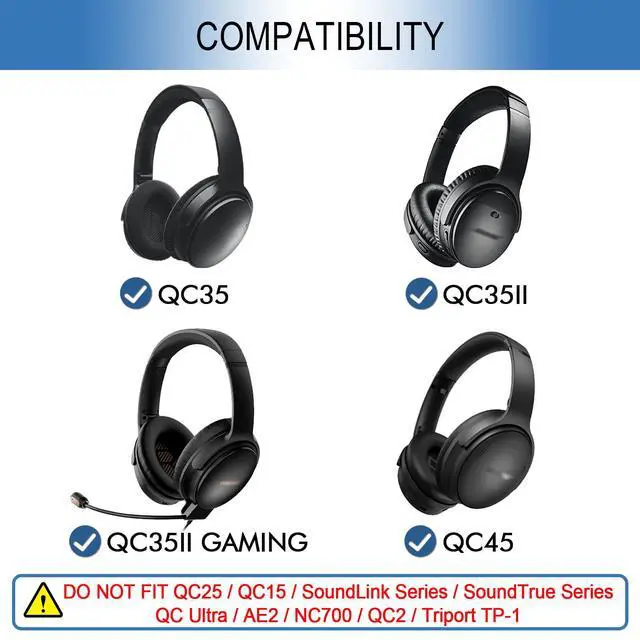 Alt view image 2 of 7 - Ear Pads & Headband Replacement Kit for Bose QC35/QC35 ii - Black | Earpads Ear Cushions & Headband, DIY Repair Part with Tool, for QuietComfort35 & Quiet Comfort35 ii, Easy Installation