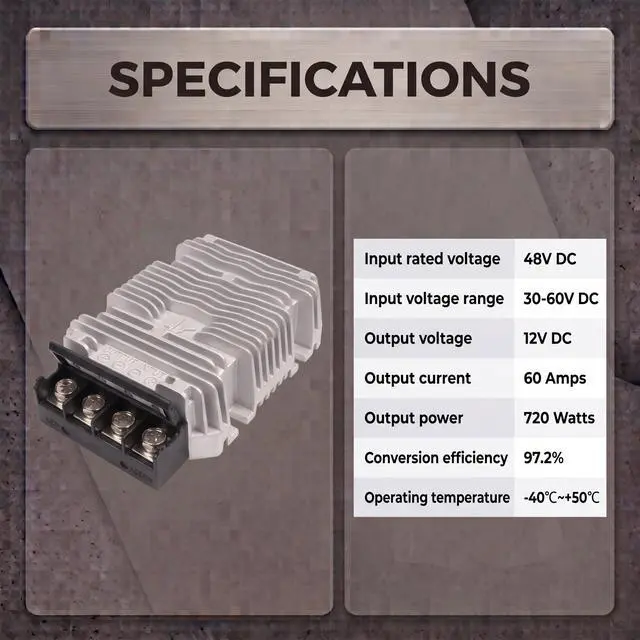 Alt view image 4 of 6 - 24V to 12V Buck Converter 60A 720W DC-DC Power Step Down Converter