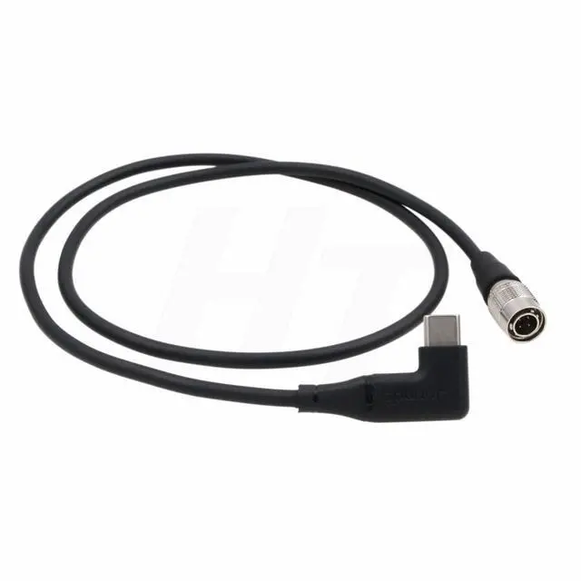Alt view image 2 of 4 - PD QC Power Bank 12V USB C to Hirose 4 Pin Power Cable for Zoom F4 F8 F8N Pro Audio Recorder Right Angle 90-Degree 60cm