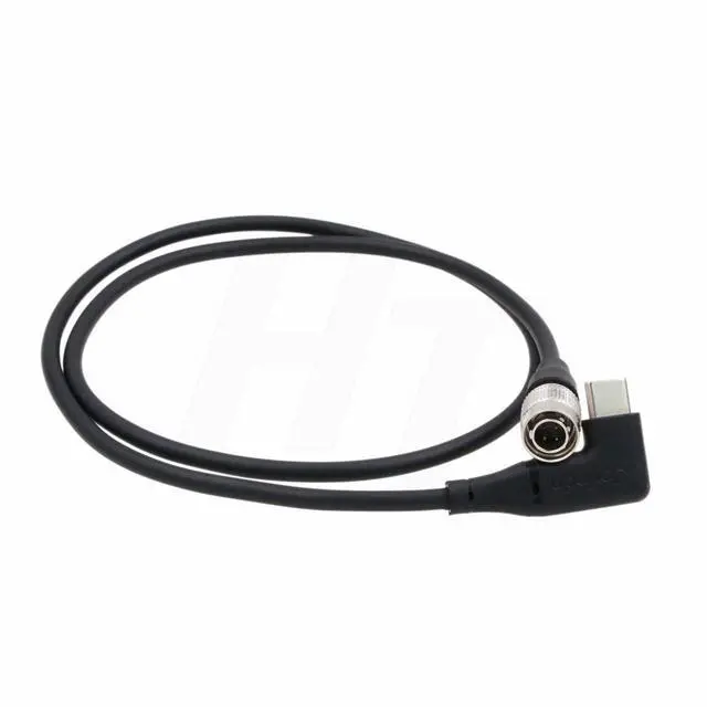 Alt view image 3 of 4 - PD QC Power Bank 12V USB C to Hirose 4 Pin Power Cable for Zoom F4 F8 F8N Pro Audio Recorder Right Angle 90-Degree 60cm