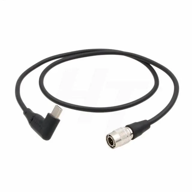 Alt view image 4 of 4 - PD QC Power Bank 12V USB C to Hirose 4 Pin Power Cable for Zoom F4 F8 F8N Pro Audio Recorder Right Angle 90-Degree 60cm
