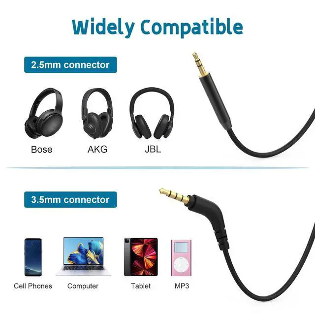 Alt view image 3 of 7 - Airplane Headphone Adapter Comes with 2.5mm to 3.5mm Male Audio AUX Cable, Golden Plated 3.5mm Jack for Airplane/Home TV/Gym/Boats/Car, Foldable Single/Double Gold Plug