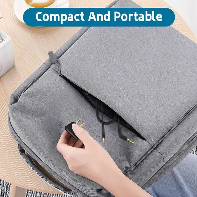 Alt view image 6 of 7 - Airplane Headphone Adapter Comes with 2.5mm to 3.5mm Male Audio AUX Cable, Golden Plated 3.5mm Jack for Airplane/Home TV/Gym/Boats/Car, Foldable Single/Double Gold Plug