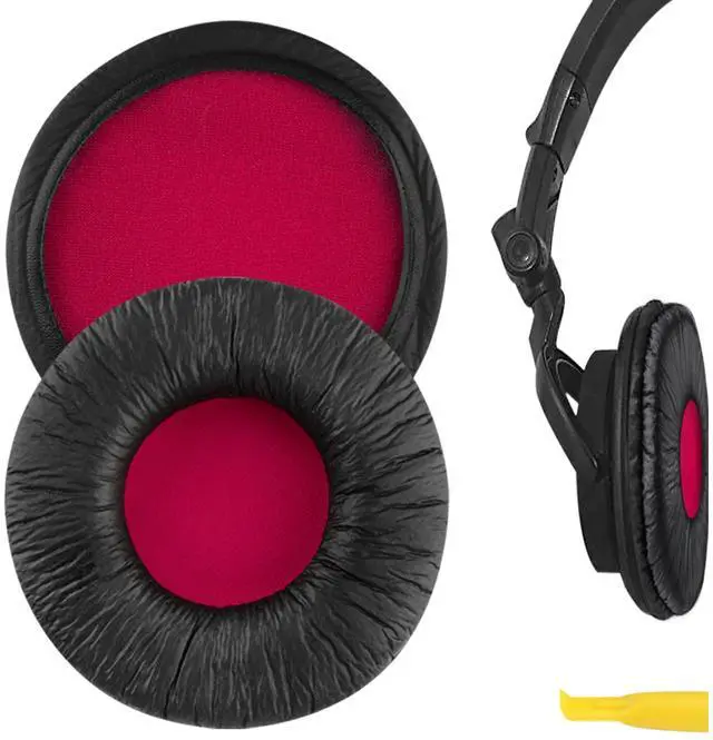 Main image of Replacement Ear Pads for Sony MDR-V55, V500DJ Headphones Ear Cushions, Repair Parts (Black Red)