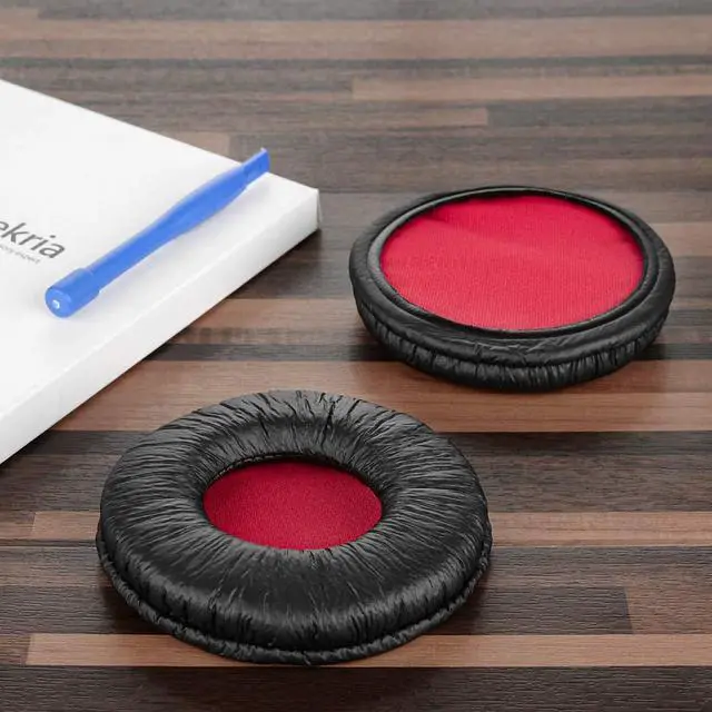 Alt view image 4 of 7 - Replacement Ear Pads for Sony MDR-V55, V500DJ Headphones Ear Cushions, Repair Parts (Black Red)