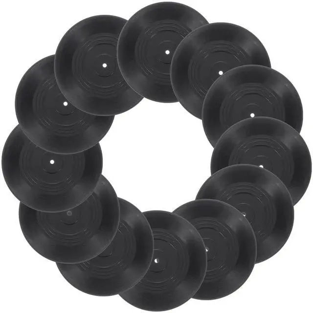 Main image of 12Pcs Blank Vinyl Records 4.3 Inch Fake Record Vintage Decoration, PVC Plain Faux Blank Vinyl Records, Retro Vinyl Records for Home Studio Room Wall Aesthetic