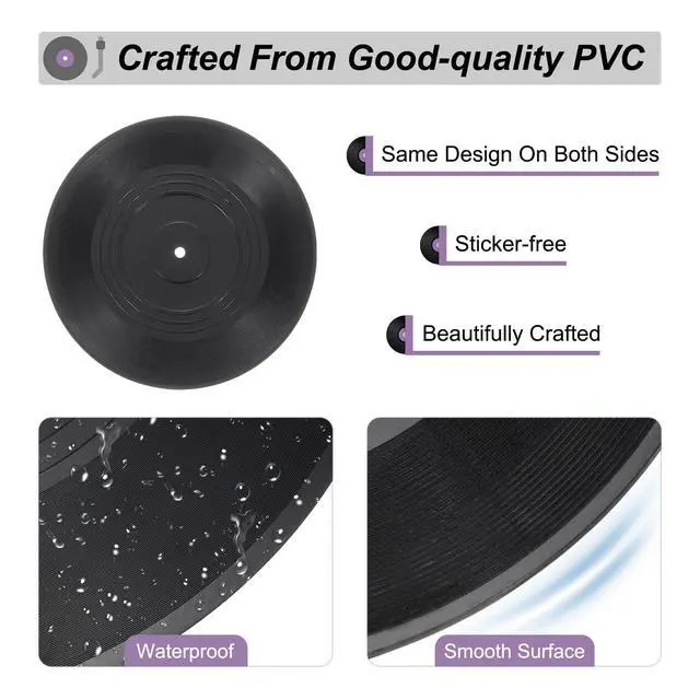 Alt view image 3 of 6 - 12Pcs Blank Vinyl Records 4.3 Inch Fake Record Vintage Decoration, PVC Plain Faux Blank Vinyl Records, Retro Vinyl Records for Home Studio Room Wall Aesthetic