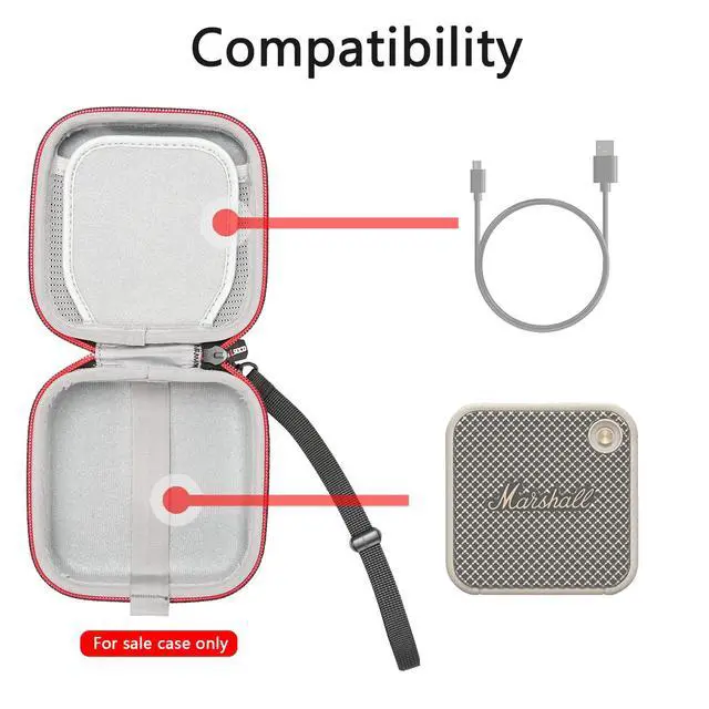 Alt view image 3 of 7 - Carrying Case for Marshall Willen II/Willen Bluetooth Portable Speaker (Case Only)