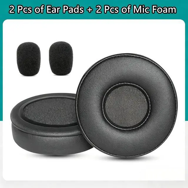 Alt view image 6 of 6 - Earpads Cushions Replacement for Poly Voyager 4310 UC/4320 UC Headphones | Upgrade Professional-grade Protein Leather,Soft Memory Foam Black