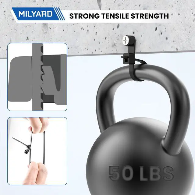 Alt view image 4 of 7 - 150 Pcs 12 inch Black Zip Ties with Screw Hole, 50LBS Plastic Ties | with Screw Holes for Automotive, Fencing & Outdoor Wire Management
