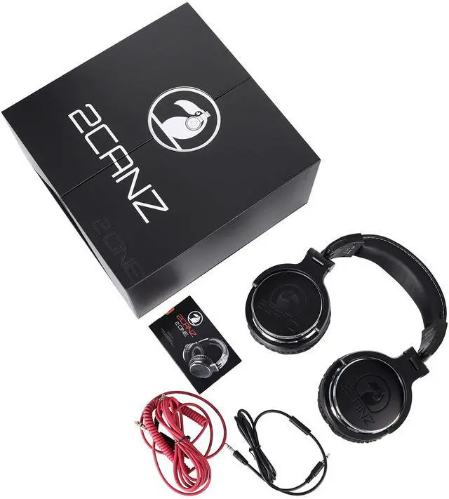 Alt view image 6 of 6 - Over-Ear Professional Wired DJ Headphones - 50mm Neodymium Drivers, Closed Back, Plush Comfrasoft Ear Cushions, 8-Way Adjustable Earpads, Foldable, and Joint Listening