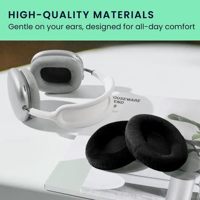 Alt view image 5 of 7 - 2X Velour Headphone EarpPads for Sennheiser HD 559/569 / 599 Replacement Ear Pads - Headphone Ear Covers - Black