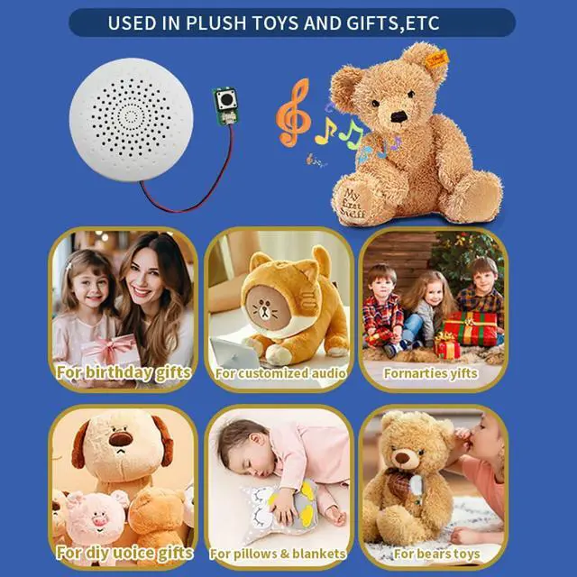 Alt view image 6 of 6 - Sound Module Box with Push Button USB Download Music Voice Box for Toys,MP3 Music Sound Box for Crafts, Christmas,New Year Greeting Gifts Cards Box with Speaker