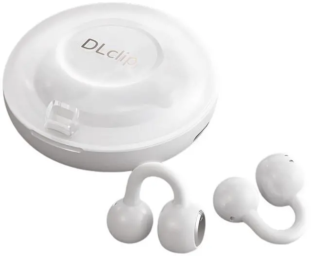 Main image of Open Ear Earbuds, Clip on Ear Buds with HD Sound,80H Play Bluetooth 5.3 Wireless Headphones,IPX5 Waterproof Earbuds Comfortable Lightweight Workout Headphones for GymWhite