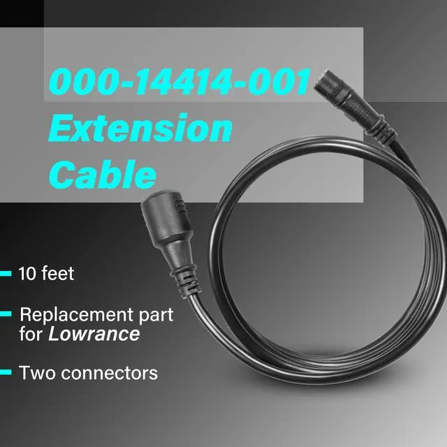 Alt view image 2 of 6 - 000-14414-001 10-feet Transducer Extension Cable for Lowrance TripleShot/SplitShot Transducers and Hook2 Series Fish Finder