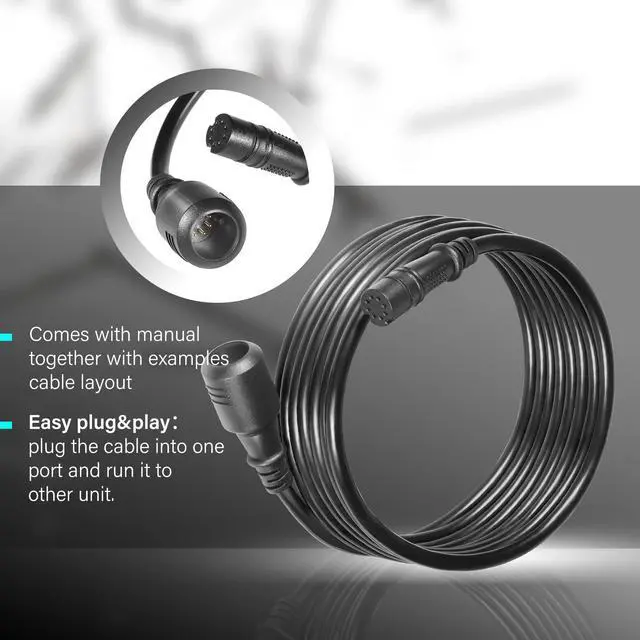 Alt view image 6 of 6 - 000-14414-001 10-feet Transducer Extension Cable for Lowrance TripleShot/SplitShot Transducers and Hook2 Series Fish Finder