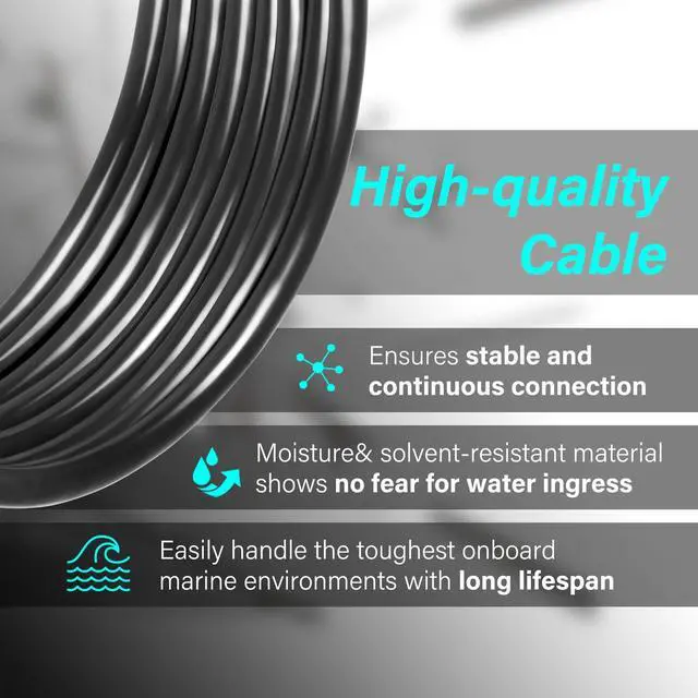 Alt view image 5 of 6 - 000-14414-001 10-feet Transducer Extension Cable for Lowrance TripleShot/SplitShot Transducers and Hook2 Series Fish Finder