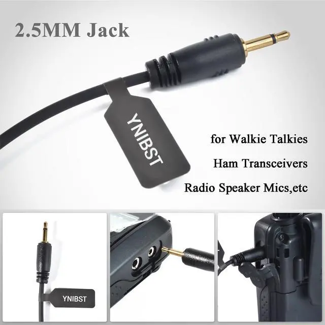 Alt view image 2 of 6 - 2.5mm Listen/Receive Only Earpiece in-Ear Surveillance Headset | Earbud for Motorola Kenwood Icom Walkie Talkies Ham Transceiver