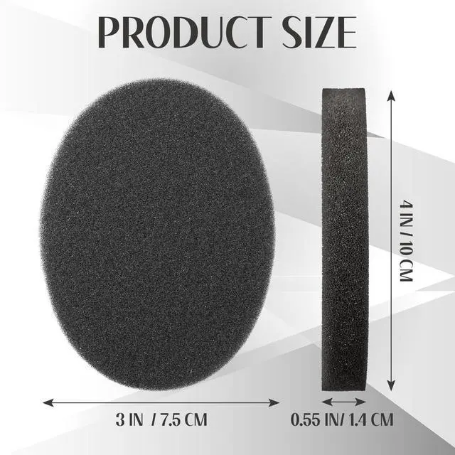 Alt view image 2 of 6 - 24 Pcs Foam Ear Pads Hearing Protector Replacement Ear Cushion 100mm - 4 inch Replacement for Most Standard Size Office Telephone Headsets, Headphones, Earphones Earbuds
