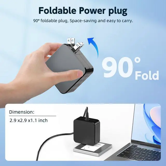 Alt view image 6 of 7 - 65W Laptop Charger for Acer Chromebook 11 R11 13 14 15 CB3,3.0 x 1.1mm | Compatible with Acer Chromebook CB5 CB3-111 CB3-131 CB3-431 CB3-531 CB3-532 CB5-311 CB5-571 CB5-132T C720 C720P C731 C738T