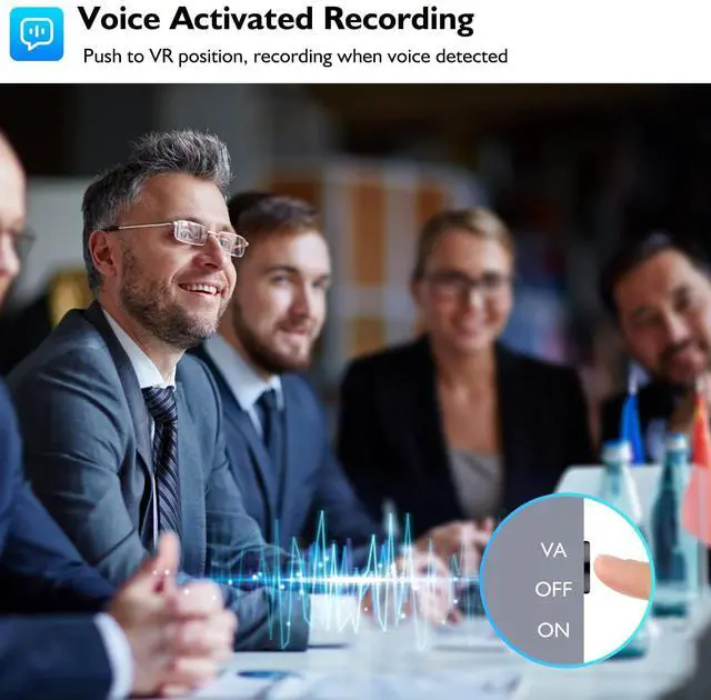 Alt view image 4 of 6 - 128GB(1520Hour) Magnetic Digital Voice Recorder - Voice Activated Recorder with AI-Intelligent Triple Noise Reduction - Audio Recorder Device for Lectures Meetings Interviews
