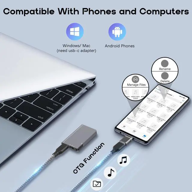 Alt view image 5 of 6 - 128GB(1520Hour) Magnetic Digital Voice Recorder - Voice Activated Recorder with AI-Intelligent Triple Noise Reduction - Audio Recorder Device for Lectures Meetings Interviews