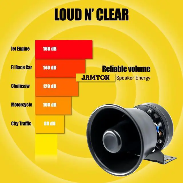 Alt view image 5 of 6 - 200W 12V 9 Tone Emergency Siren System, Black Steel Speaker Horn, Handheld Microphone, for Emergency Vehicles, Construction Vehicles, Pickup trucks