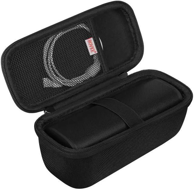 Main image of Carrying Case Compatible with Sonos Roam 2 Portable Waterproof Bluetooth Wireless Speaker, Roam 2 Bluetooth Speaker Holder with Mesh Pocket for Charging Cables Accessories, Black+Black