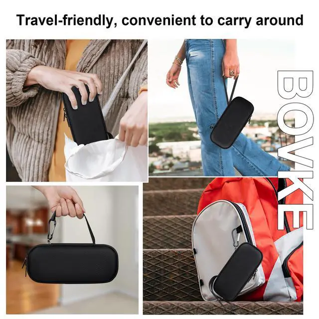Alt view image 2 of 7 - Carrying Case Compatible with Sonos Roam 2 Portable Waterproof Bluetooth Wireless Speaker, Roam 2 Bluetooth Speaker Holder with Mesh Pocket for Charging Cables Accessories, Black+Black