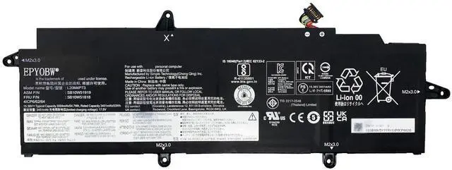 Main image of L20M4P73 Laptop Battery 54.7Wh 3564mAh Compatible with Lenovo ThinkPad X13 Gen 2 20WK 20WL 20XH / ThinkPad X13 Gen 3 21BN 21BQ 21CM Series L20L4P73 L20C4P73 L20D4P73 L20C4P74