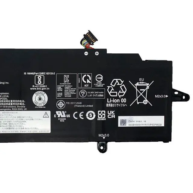 Alt view image 3 of 5 - L20M4P73 Laptop Battery 54.7Wh 3564mAh Compatible with Lenovo ThinkPad X13 Gen 2 20WK 20WL 20XH / ThinkPad X13 Gen 3 21BN 21BQ 21CM Series L20L4P73 L20C4P73 L20D4P73 L20C4P74