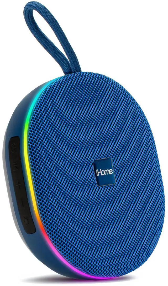 Main image of Venture Wireless Portable Bluetooth Speaker with RGB Lights | Water Resistant, Built-in Carry Strap, TWS Pairing, Color-Changing LEDs, Rechargeable Battery, Cable Included, Bluetooth 5.3