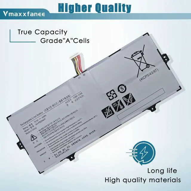 Alt view image 3 of 7 - AA-PBSN4AT Battery Replacement for Samsung Galaxy Book 15.6" NP750XDA NP750TDA NP755XDA Series Laptop Battery NP750TDA-XD1US NP750XDA-KD3IT NP750XDA-KD5UK NP750XDA-KD1HK 009