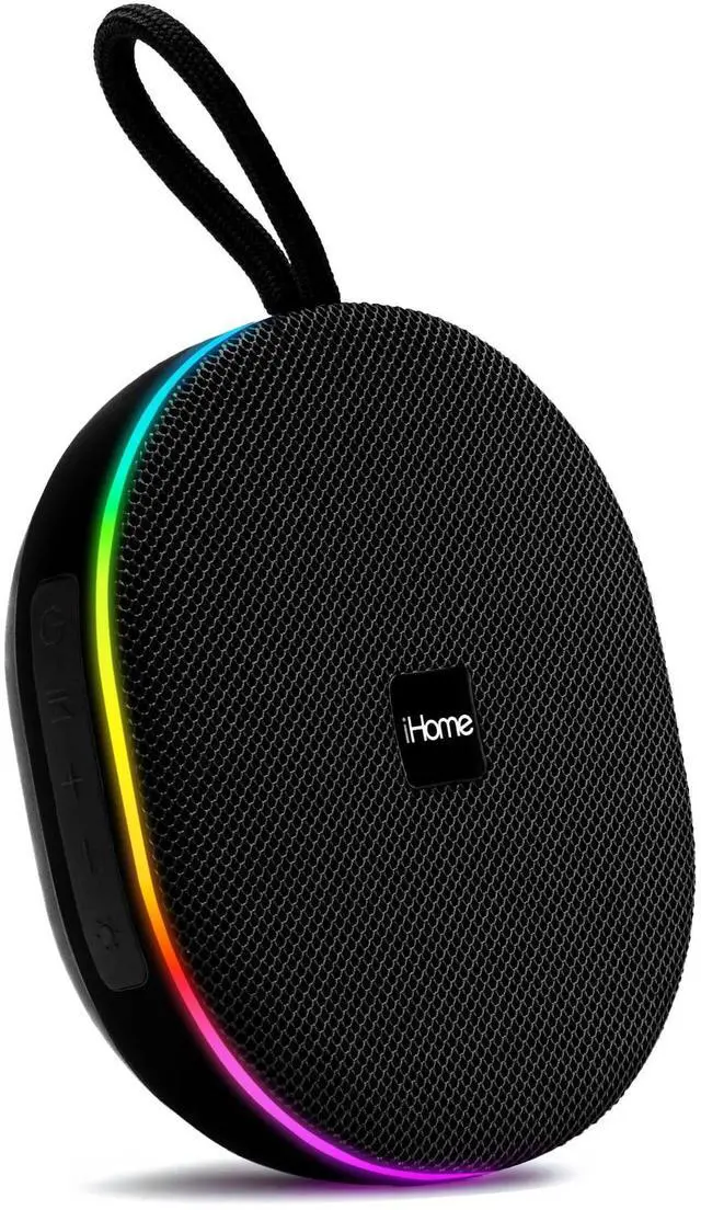 Main image of Venture Wireless Portable Bluetooth Speaker with RGB Lights | Water Resistant, Built-in Carry Strap, TWS Pairing, Color-Changing LEDs, Rechargeable Battery, Cable Included, Bluetooth 5.3