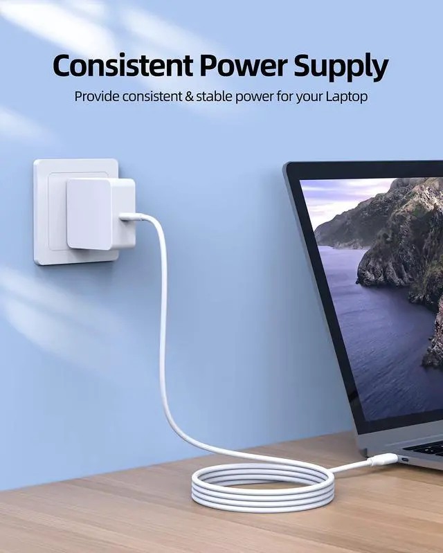 Alt view image 7 of 7 - 65W USB C Charger for Samsung Galaxy Book 5 Laptop, Fit for Book 5 Pro 360 NP960QHA, Book 5 NP750XHD, Book 5 Pro NP960QHA, Book 5 360 NP750QHA, Samsung 16"15"14" Copilot+ AI Type C Power Cord