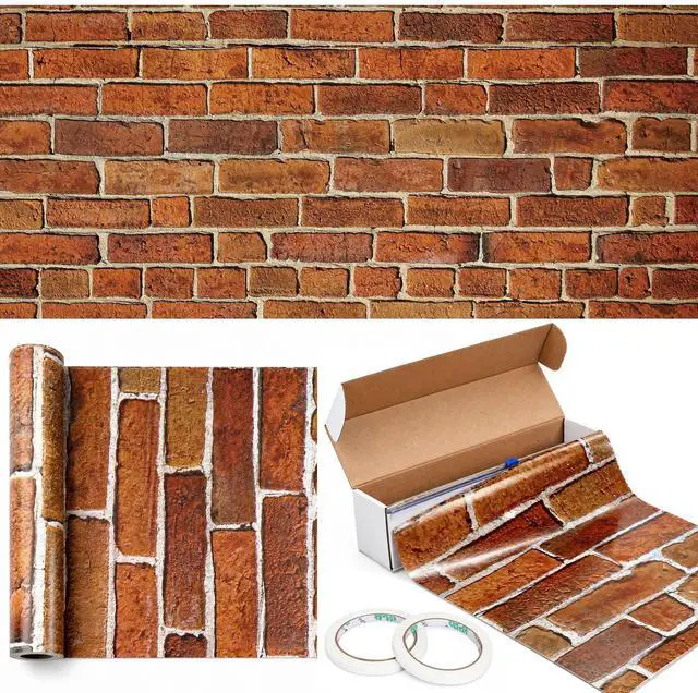 Main image of Stone Brick Wall Backdrop Roll Castle Party Decor, Light Red, Brick | 65.6x4.9ft Medieval Theme, Stone Texture Wallpaper Backdrop, Antique Castle Scene on Party Curtains Doors Decor
