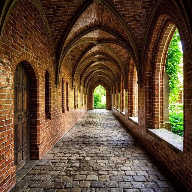 Alt view image 6 of 6 - Stone Brick Wall Backdrop Roll Castle Party Decor, Light Red, Brick | 65.6x4.9ft Medieval Theme, Stone Texture Wallpaper Backdrop, Antique Castle Scene on Party Curtains Doors Decor