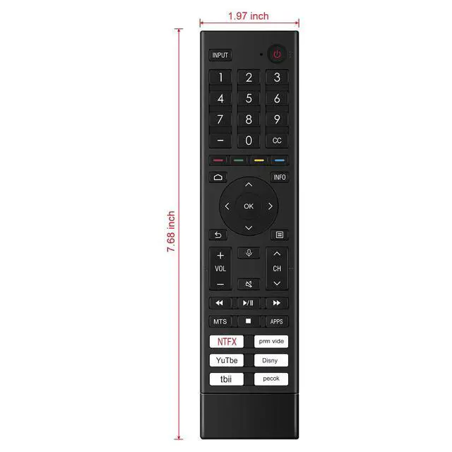 Alt view image 5 of 7 - ERF3Z80H Replace Smart Voice Remote Control fit for Hisense LED Smart TV | 43A4H 40A4H 32A4FH 32A4H 50A6G 65A6G 32A45HF 40A45HF 43A6G 43A6H 43A45H 50A6H 50U6G 55A6G 55A6H 55U6G 55U7G 55U7H