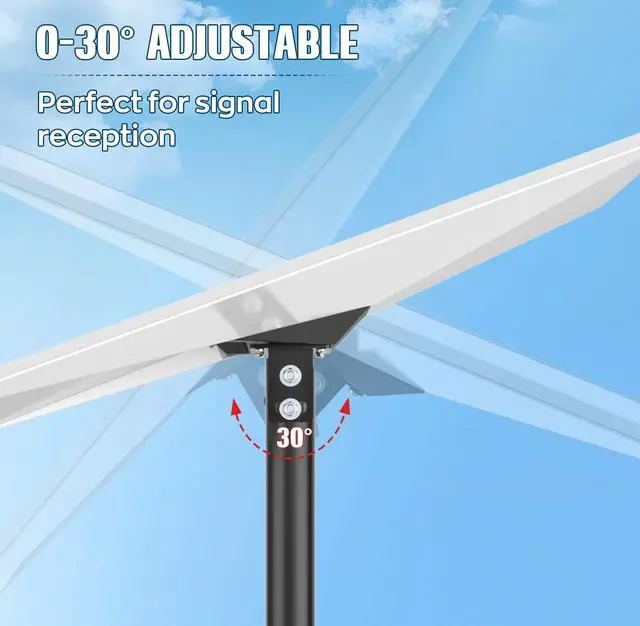 Alt view image 3 of 7 - Starlink Gen 3 Mounting Kit with Pipe Adapter, 7.5FT Gen 3 Starlink Pole Mount, Height Adjustable Starlink Gen 3 Mount Plate Accessories