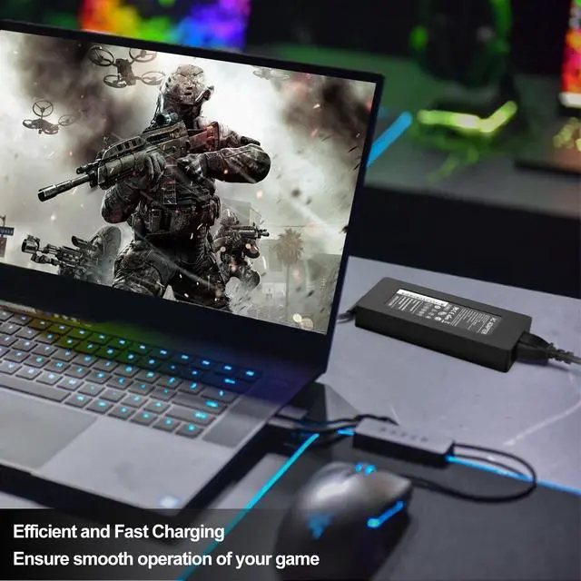 Alt view image 2 of 6 - 230W Laptop Charger Compatible with Razer 14 15 16 17 Series | Using braided cables, wear-resistant and durable, for longer use