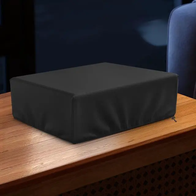Alt view image 6 of 7 - Record Player Turntable Cover Turntable Dust Cover Suitable for Universal Record Players 18"L x 15"W x 5.5"H Black