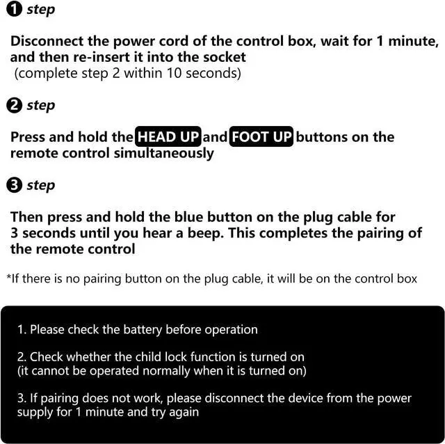 Alt view image 3 of 7 - Richmat HJH13D Remote Control Replacement, Non-Universal, for Lucid L300, Bed Tech Bedtech BT2000, Milemont, AMBEE21 CastleBeds (Not BT Version) Adjustable Bed