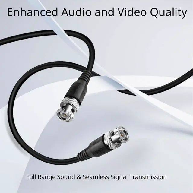 Alt view image 2 of 6 - TNP RG6 BNC Cable, 75 Ohm Male to Male Coaxial Cable for HD-SDI, 100FT | Heavy Shielding and Oxygen-Free Copper Support Clear Signal Transfer for Sdi, Cctv, Broadcast, Radio, and Test Equipment
