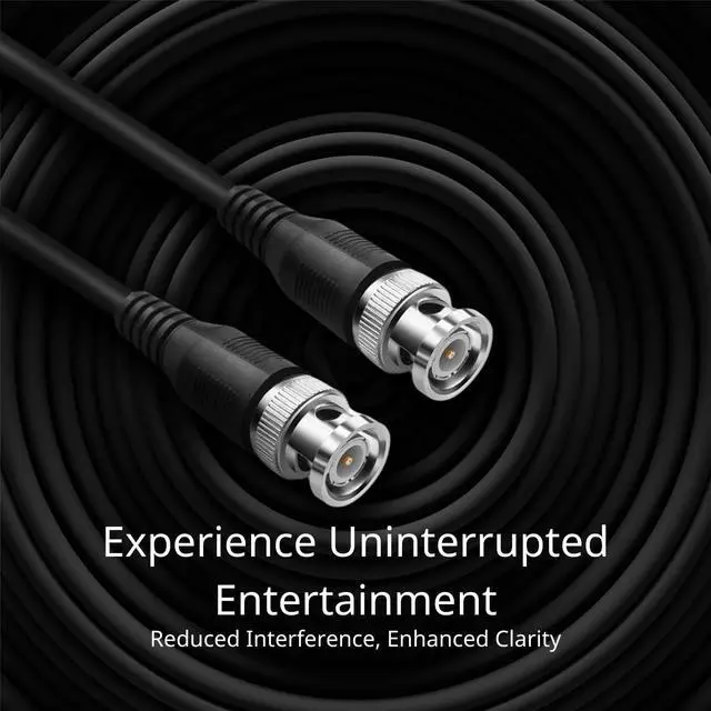 Alt view image 4 of 6 - TNP RG6 BNC Cable, 75 Ohm Male to Male Coaxial Cable for HD-SDI, 100FT | Heavy Shielding and Oxygen-Free Copper Support Clear Signal Transfer for Sdi, Cctv, Broadcast, Radio, and Test Equipment