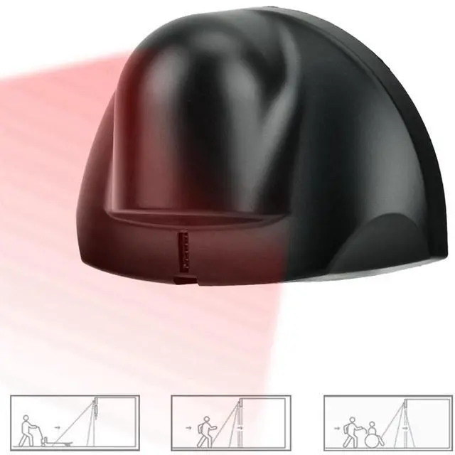 Alt view image 3 of 6 - Universal Wired Microwave Motion Sensor Detector, 12-24V Automatic Door 24.125Ghz Microwave Motion Sensor Autodoor Sensors, Monitor and Outdoor Indoor Property
