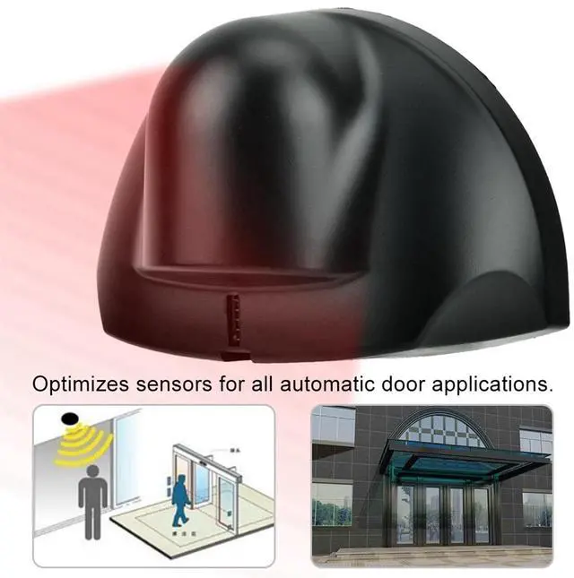 Alt view image 6 of 6 - Universal Wired Microwave Motion Sensor Detector, 12-24V Automatic Door 24.125Ghz Microwave Motion Sensor Autodoor Sensors, Monitor and Outdoor Indoor Property