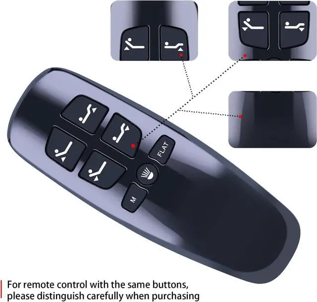 Alt view image 6 of 7 - Richmat HJH13D Remote Control Replacement, Non-Universal, for Lucid L300, Bed Tech Bedtech BT2000, Milemont, AMBEE21 CastleBeds (Not BT Version) Adjustable Bed