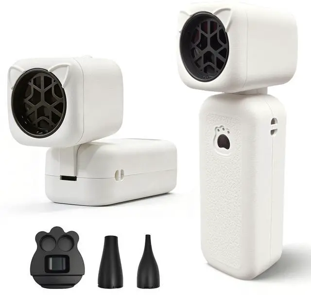 Main image of Compressed Air Duster, 2000mAh Battery with Up to 2 Hours of Run Time, 4-in-1 Multifunctional Design, Dust Blower for Computers, Keyboards, Home, Outdoor Use, and CarsWhite